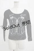 MILK / コルセットTee  ブラック H-25-04-07-1058-ML-TO-KB-ZH