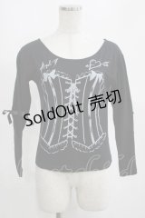 MILK / コルセットTee  ブラック H-25-04-07-1058-ML-TO-KB-ZH