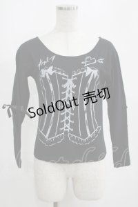MILK / コルセットTee  ブラック H-25-04-07-1058-ML-TO-KB-ZH