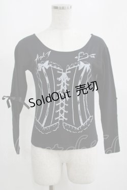 画像1: MILK / コルセットTee  ブラック H-25-04-07-1058-ML-TO-KB-ZH