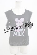 MILK / キャンディーマウスTops  ブラック H-25-04-07-1059-ML-TO-KB-ZH