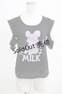 MILK / キャンディーマウスTops  ブラック H-25-04-07-1059-ML-TO-KB-ZH