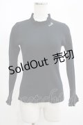 MILK / フリルネックトップス  ブラック H-25-04-07-1062-ML-TO-KB-ZH