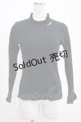 MILK / フリルネックトップス  ブラック H-25-04-07-1062-ML-TO-KB-ZH