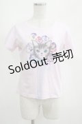 MILK / パンジーCAT Tee  ピンク H-25-04-07-1064-ML-TO-KB-ZH