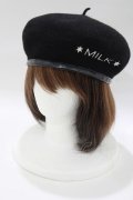 MILK / アスタリスクロゴベレー  ブラック H-25-04-07-1079-ML-AC-KB-ZH