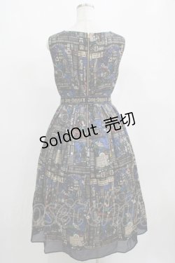 画像3: Jane Marple / Grimm stained glassスクエアドレス  ライトネイビー H-25-04-07-1001-JM-OP-KB-ZH