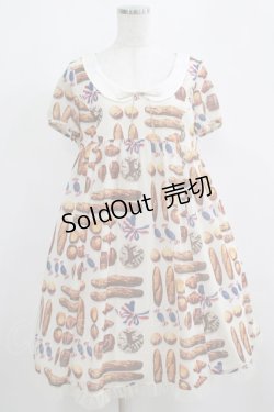 画像1: Emily Temple cute / Candyベーカリーパフワンピース  オフ H-25-04-07-1009-ET-OP-KB-ZH