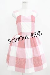 MILK / GINGHAMドレス  赤 H-25-04-07-1011-ML-OP-KB-ZH