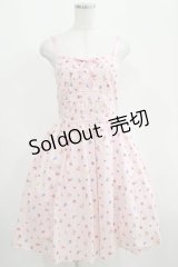 Emily Temple cute / 小花&フルーツノースリーブワンピース  ピンク H-25-04-07-1013-ET-OP-KB-ZH