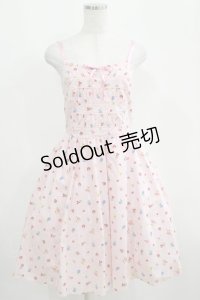 Emily Temple cute / 小花&フルーツノースリーブワンピース  ピンク H-25-04-07-1013-ET-OP-KB-ZH