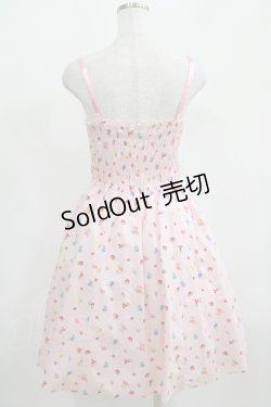 画像3: Emily Temple cute / 小花&フルーツノースリーブワンピース  ピンク H-25-04-07-1013-ET-OP-KB-ZH