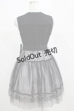 画像3: BPN / 裾刺繍チュールジャンパースカート M 黒 H-25-04-07-1015-GO-SK-KB-ZH