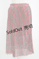 MILK / Sheerロングスカート  レッドタータン H-25-04-07-1024-ML-SK-KB-ZT151
