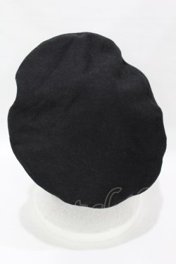 画像2: Candy Stripper / FIRE PATTERN BERET【LiSA×Candy Stripper】  黒×白 H-25-04-07-001-PU-AC-KB-ZH