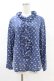 画像1: Jane Marple / Tumbling Diceのフリルカラーブラウス  ブルー H-25-04-07-009-JM-BL-KB-ZH (1)