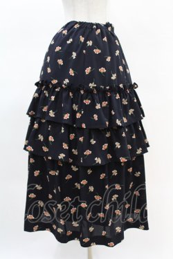 画像3: Jane Marple Dans Le Salon / Floating flowers dirndl skirt  ネイビー H-25-04-07-011-JM-SK-KB-ZH
