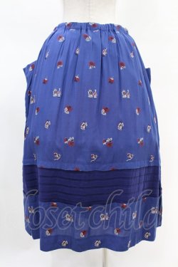画像2: Jane Marple / Dance With Roses Jacquard Apron Skirt M ネイビー H-25-04-07-018-JM-SK-KB-ZH