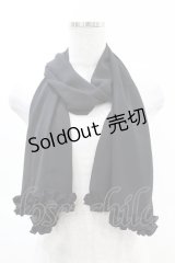 ATELIER BOZ / ジョーゼットフリルストール  黒 H-25-04-07-003-EL-ZA-KB-ZH