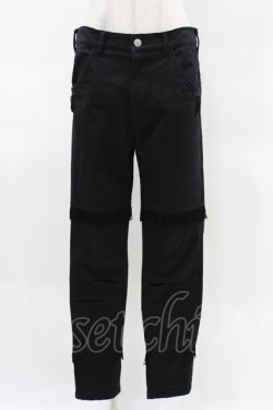 画像1: MILKBOY / フリンジPANTS  黒 H-25-04-07-023-MB-PA-KB-ZH