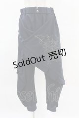 Ozz oneste / レイヤード風変形パンツ  紺 H-25-04-07-024-OO-PA-KB-ZH