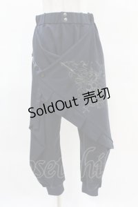 Ozz oneste / レイヤード風変形パンツ  紺 H-25-04-07-024-OO-PA-KB-ZH