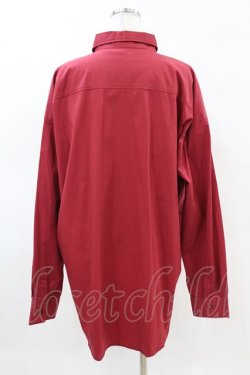画像2: NieR Clothing / 刺繍長袖シャツ  赤 H-25-04-07-026-PU-BL-KB-ZH
