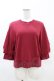 画像1: Jane Marple Dans Le Salon / Half puffy sleeve sweatshirt  ワイン H-25-04-07-033-JM-TO-KB-ZH (1)