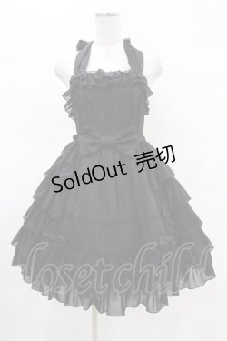 画像1: Angelic Pretty / ふんわりフリルホルタージャンパースカート Free ブラック H-25-04-08-001-AP-OP-NS-ZH