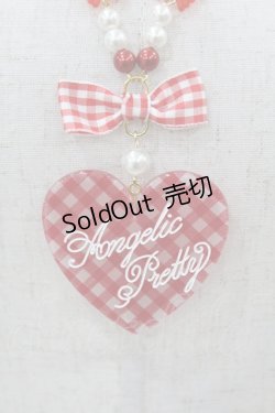 画像1: Angelic Pretty / Lovelyギンガムネックレス  レッド H-25-04-08-054-AP-AC-NS-ZH