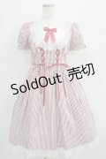 Angelic Pretty / Fancy Stripeワンピース Free レッド H-25-04-08-1026-AP-OP-NS-ZH