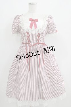 画像1: Angelic Pretty / Fancy Stripeワンピース Free レッド H-25-04-08-1026-AP-OP-NS-ZH