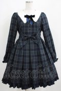 Dear Celine / チェックリボンワンピース M ネイビー H-25-04-08-1028-LO-OP-NS-ZH