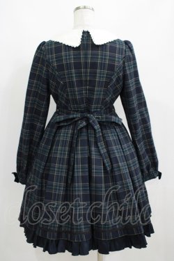 画像3: Dear Celine / チェックリボンワンピース M ネイビー H-25-04-08-1028-LO-OP-NS-ZH