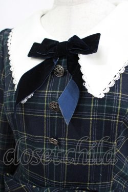 画像4: Dear Celine / チェックリボンワンピース M ネイビー H-25-04-08-1028-LO-OP-NS-ZH