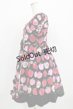 画像2: metamorphose / りんごスカラップ切替ジャンパースカート Free ブラック H-25-04-08-1029-ME-OP-NS-ZH