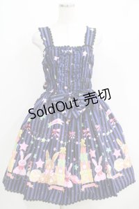metamorphose / Candy Star Rabbitシャーリングジャンパースカート Free ネイビー H-25-04-08-1030-ME-OP-NS-ZH