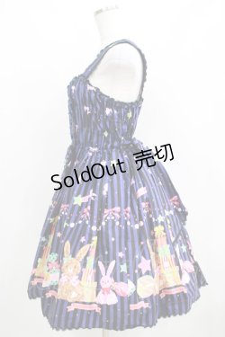 画像2: metamorphose / Candy Star Rabbitシャーリングジャンパースカート Free ネイビー H-25-04-08-1030-ME-OP-NS-ZH
