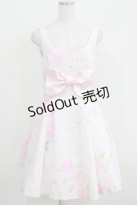 JESUS DIAMANTE / BIGリボンドールワンピース 42 アイスヒョウ薔薇ピンク H-25-04-08-1039-JE-OP-NS-ZH