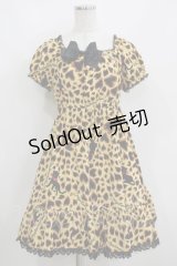 metamorphose / ハートひょう柄半袖ワンピース Free ブラウン H-25-04-08-1040-ME-OP-NS-ZH