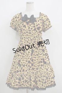 metamorphose / ハートひょう柄半袖ワンピース Free ブラウン H-25-04-08-1040-ME-OP-NS-ZH
