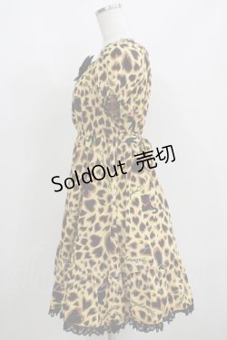 画像2: metamorphose / ハートひょう柄半袖ワンピース Free ブラウン H-25-04-08-1040-ME-OP-NS-ZH