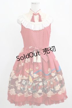 画像1: R-SERIES / （海外ロリータブランド）春告げパンダジャンパースカート M レッド H-25-04-08-1005-EL-OP-NS-ZH