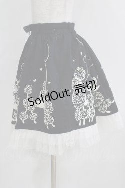 画像2: metamorphose / プードルプリントスカート Free ブラック H-25-04-08-1044-ME-SK-NS-ZH