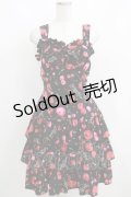 metamorphose / Vintage Cherryジャンパースカート（ロイヤルデシン） Free ブラック H-25-04-08-1049-ME-OP-NS-ZH