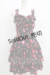 metamorphose / Vintage Cherryジャンパースカート（ロイヤルデシン） Free ブラック H-25-04-08-1049-ME-OP-NS-ZH