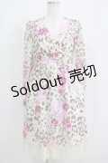 JESUS DIAMANTE / ロイヤルワンピース 40 ヒョウ薔薇 H-25-04-08-1050-JE-OP-NS-ZH