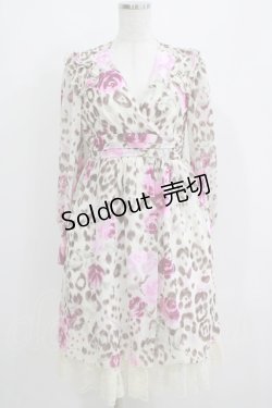 画像1: JESUS DIAMANTE / ロイヤルワンピース 40 ヒョウ薔薇 H-25-04-08-1050-JE-OP-NS-ZH