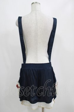 画像3: Ichigo Mikou（海外ロリータブランド） / ストライプサスペンダーパンツ M〜L ネイビー H-25-04-08-1062-LO-PA-NS-ZH