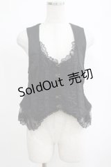 axes femme / レース切替ベスト M ブラック H-25-04-08-1064-AX-TO-NS-ZH
